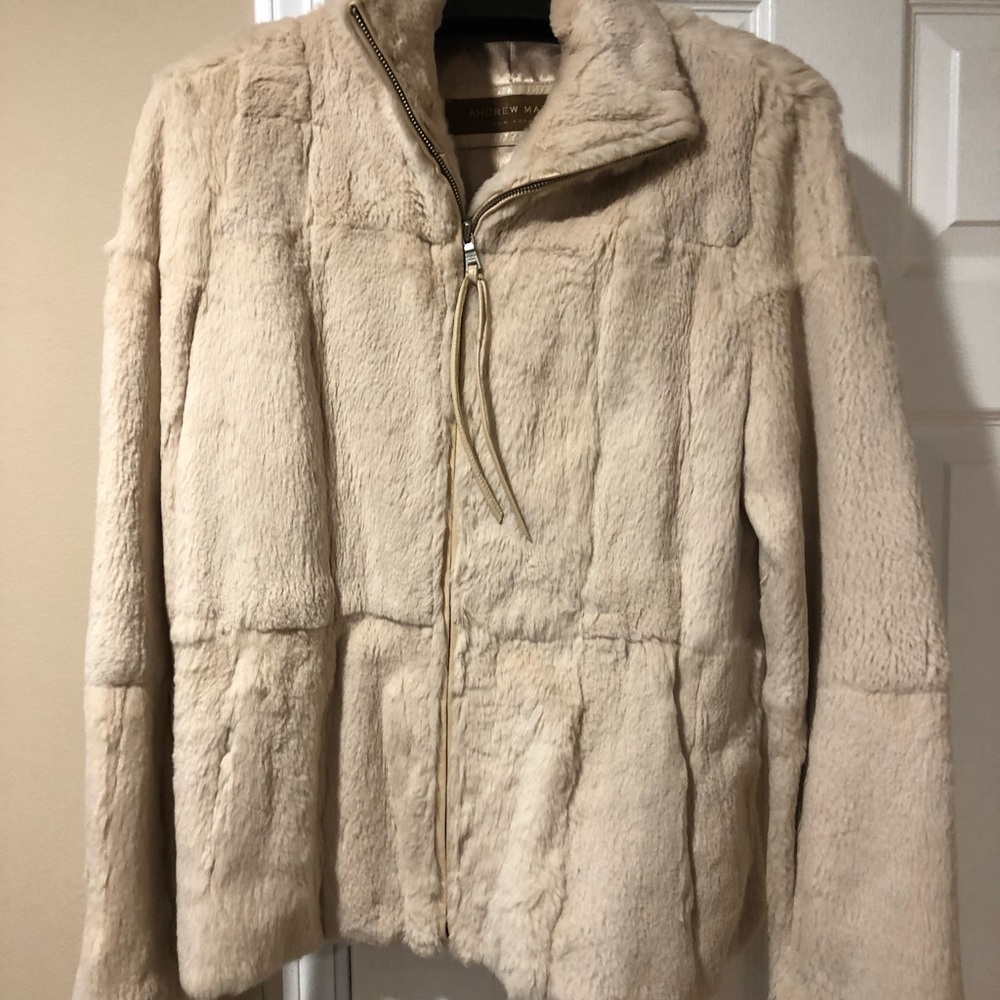 Andrew Marc Women’s L Sheared Rabbit Coat. - image 4